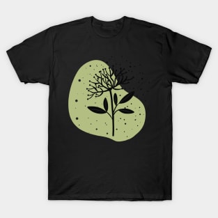 leaf green flowers T-shirt T-Shirt
